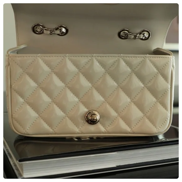 CHANEL ⭐️AUTHENTIC⭐️Small Patent Coco Boy Flap Bag - Picture 8 of 17